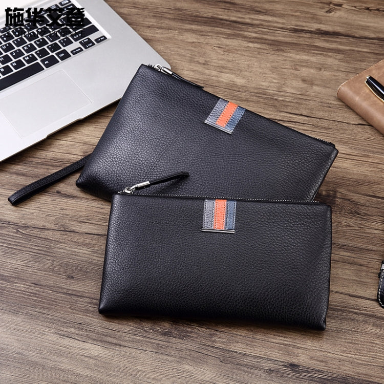 Men Leather Casual Clutch Leather Smart Anti-Theft & Anti-Lost Coin Purse, Large, Small
