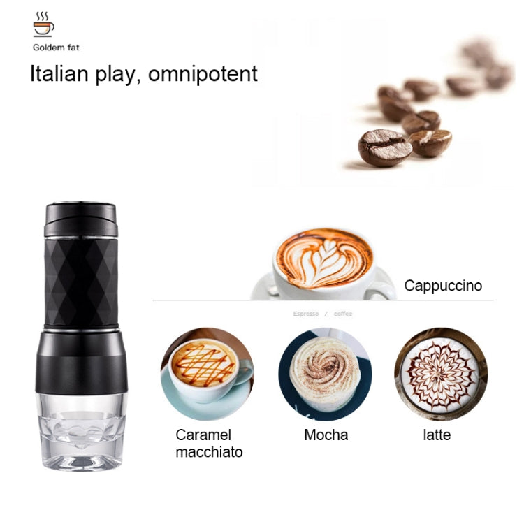 Portable Hand Pressure Espresso Machine Outdoor Accompanying Mini Coffee Cup, Mini (White), Mini (Black)