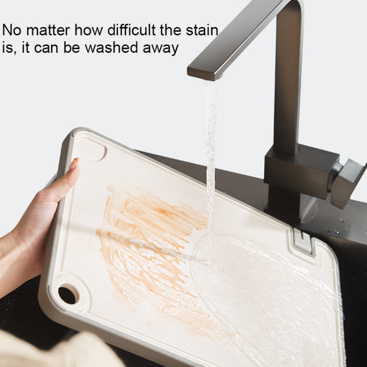 OOU Multifunctional Antibacterial And Mildew Resistant Double-Sided Cutting Board Kitchen Drainable Supplementary Food Cutting Board, Size:Large(Marble)