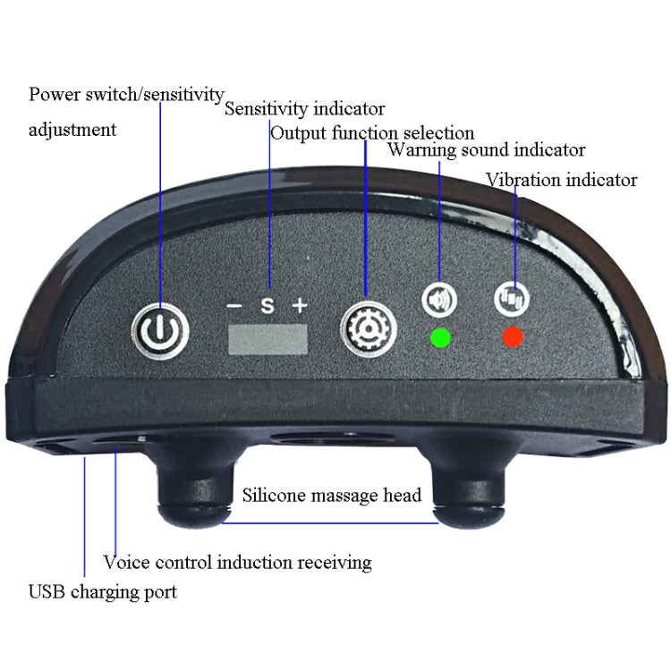 Rechargeable Waterproof Intelligent Identification Automatic Lock Bark Stop, Sky Blue, Lemon Yellow, Orange, Green, Bright Black, Pearl Purple