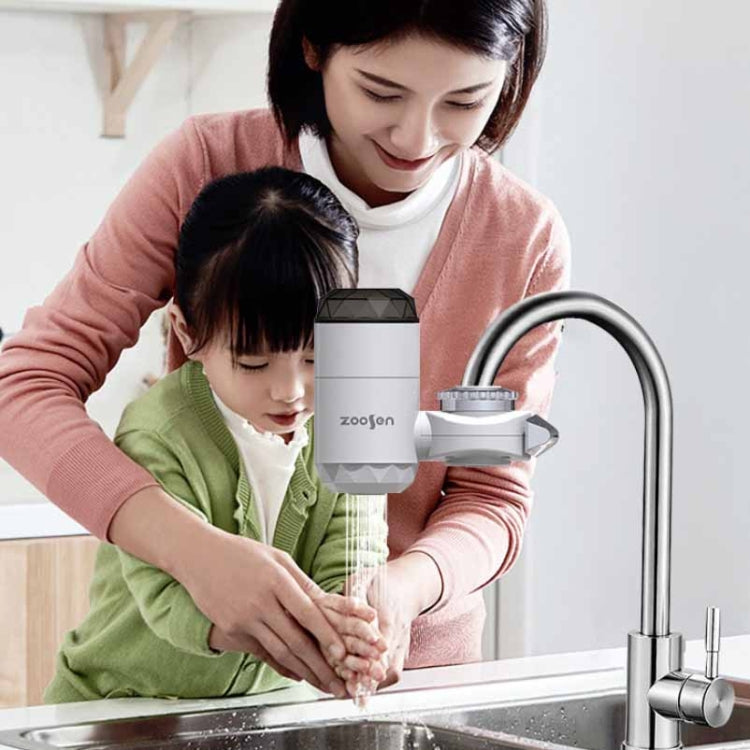Zoosen Electric Hot Water Faucet Connection Type Instant Hot Water Faucet EU Plug, Style:With shower Head Connector