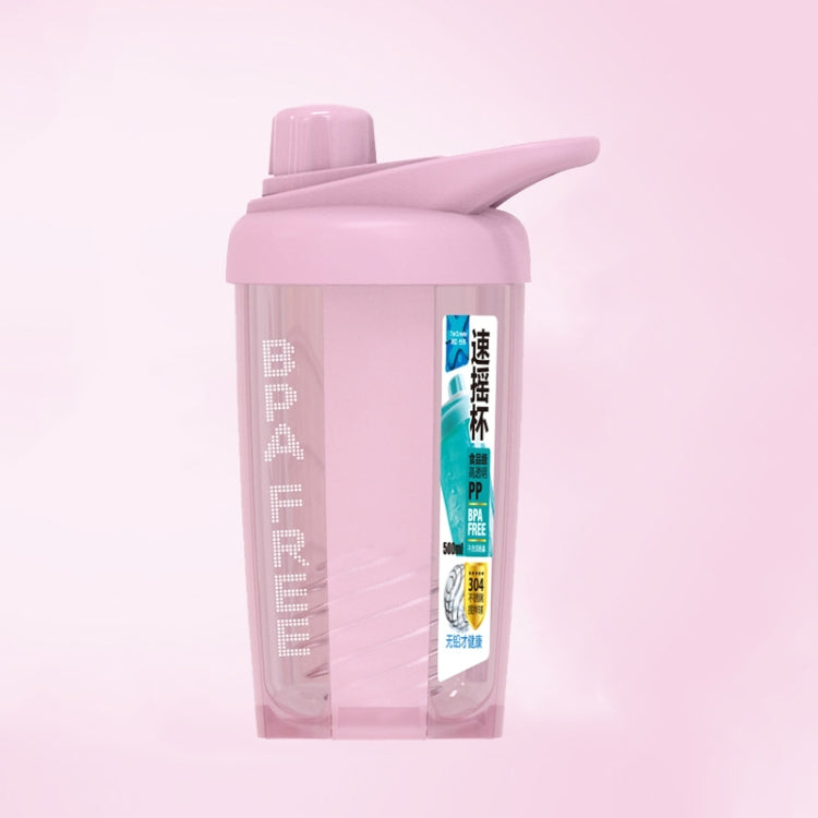 TC-1801 Milkshake Cup Plastic Fitness Sports Water Cup Shaking Cup, Pink
