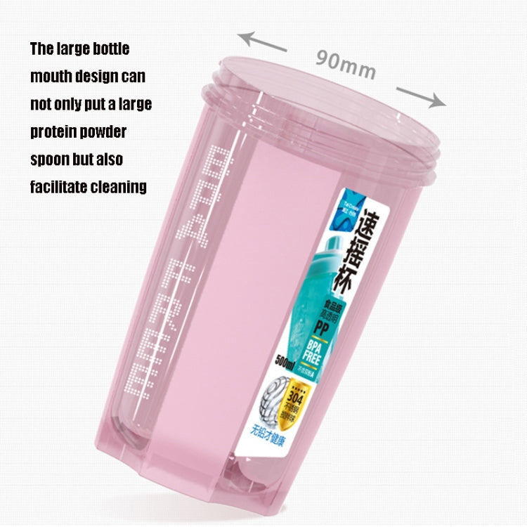 TC-1801 Milkshake Cup Plastic Fitness Sports Water Cup Shaking Cup, Pink