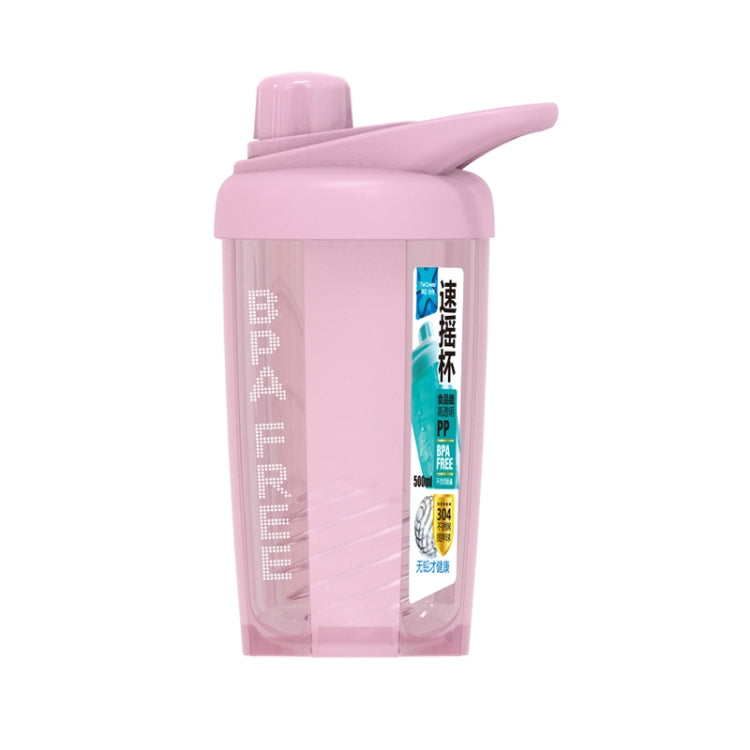 TC-1801 Milkshake Cup Plastic Fitness Sports Water Cup Shaking Cup, Pink