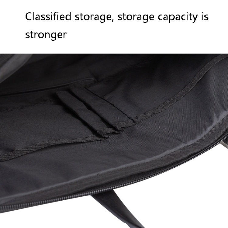 Deli 63751 Front And Rear Double Pockets Multi-Layer Briefcases Handheld Meeting Bag(Dark Gray)