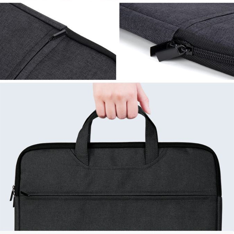 Deli 5590 Portable Briefcase Meeting Record Storage Bag Computer Bag(Gray)