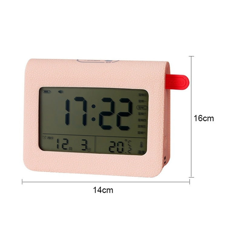 ZKLiLi Lazy Snooze Applet Alarm Clock Bedside Bluetooth Multifunctional Silent Digital Alarm Clock(Pink)
