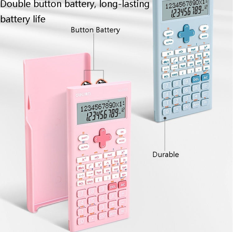 Deli 1700 Scientific Calculator Portable And Cute Student Calculator(Pink)