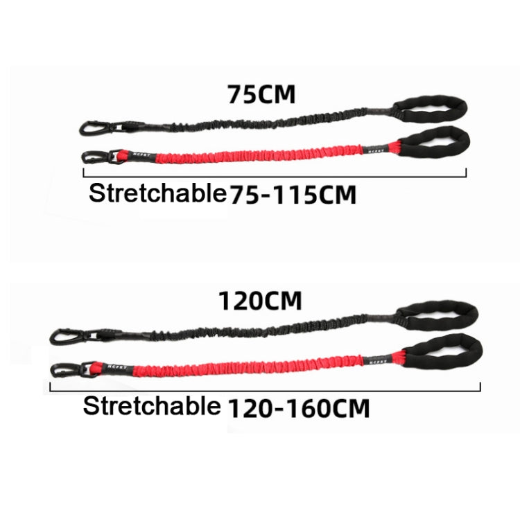 HCPET Dog Traction Rope Pet High-Elastic Explosion-Proof Elastic Rope, Length: 75cm(Black)