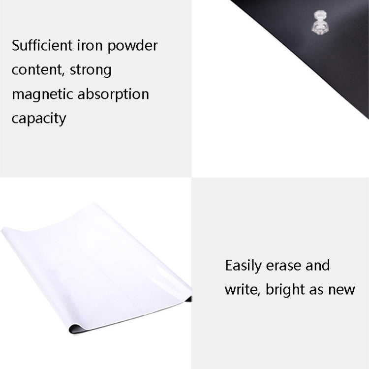 Deli Soft Iron Whiteboard Wall Sticker Office Study Home Erasable Magnetic Whiteboard Sticker, Size: 8710 (0.6x450x1000mm)