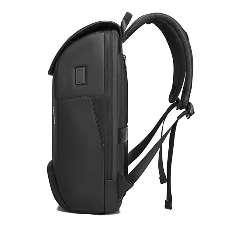 BANGE Men Anti-Theft Backpack Waterproof Large-Capacity Backpack Computer Bag(Black)