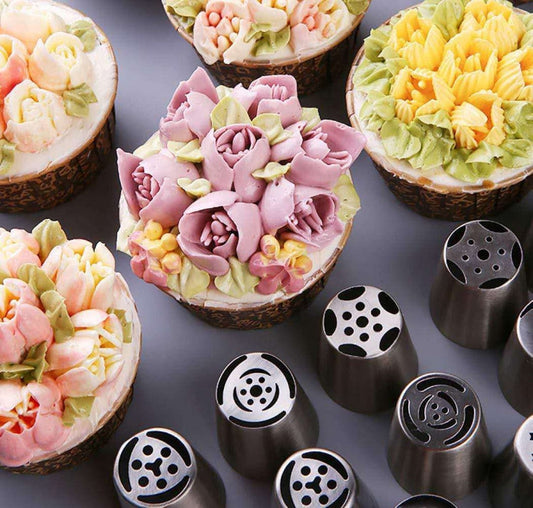 27 in 1 Decorating Mouth Set Seamless Cream Squeezing Mouth, 27 PCS/Set