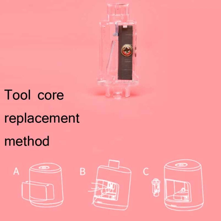 Deli Student Electric Stationery Set Desktop Cleaner/Electric Eraser/Electric Pencil Sharpener(Pink)