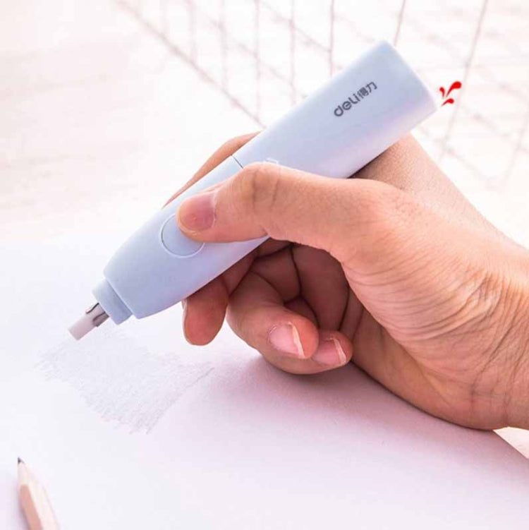 Deli Student Electric Stationery Set Desktop Cleaner/Electric Eraser/Electric Pencil Sharpener(Pink)