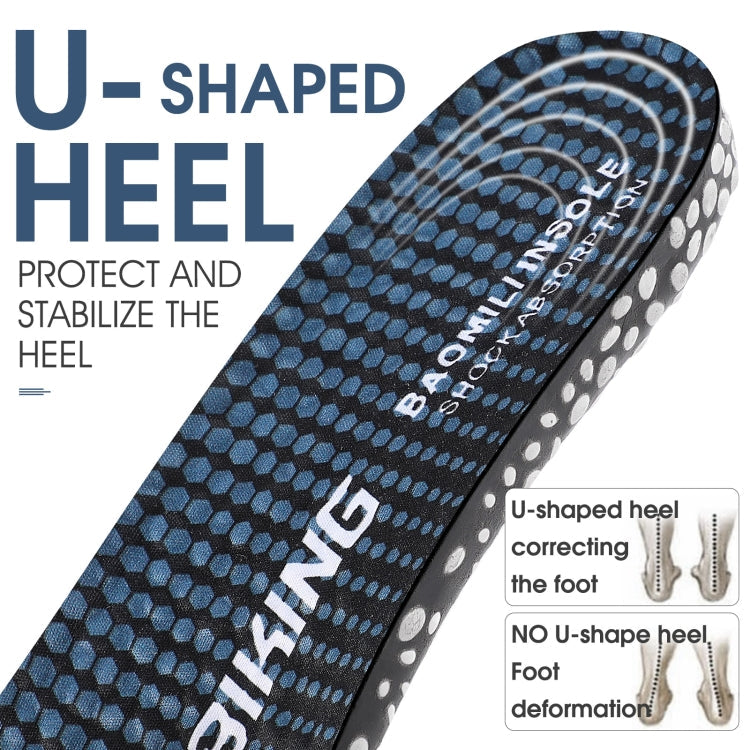WEST BIKING Bicycle Riding Insole Sports Slow Shock PU Comfortable Insole, Size: 37-38(Cyan)