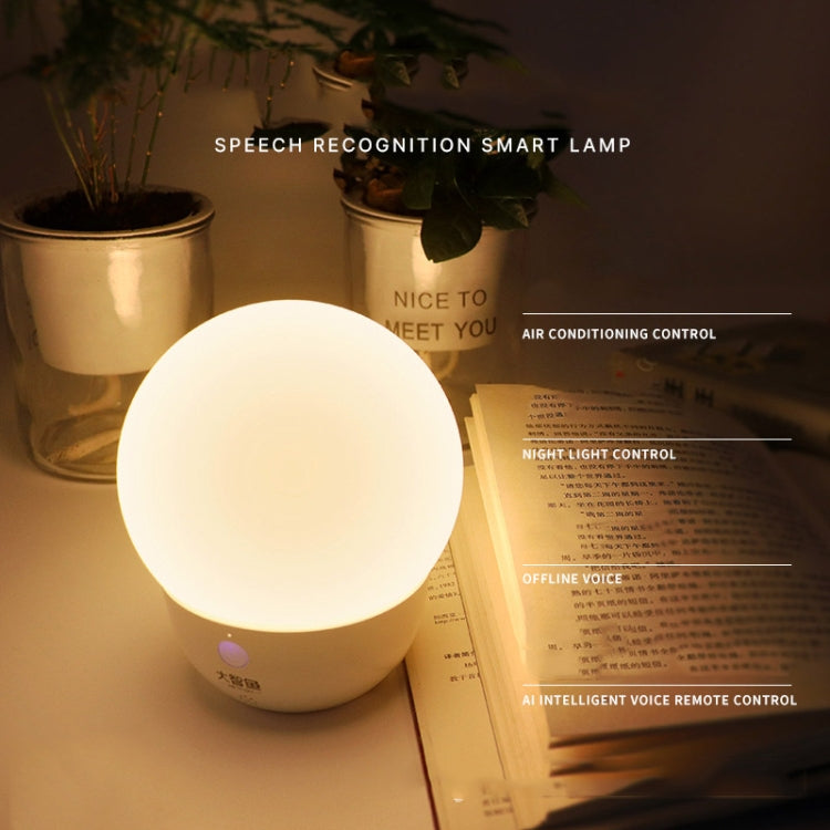 INETFISH DZY2021 Voice Smart Night Light Bedroom LED Eye Protection Desk Lamp Wireless Remote Control Bedside Lamp(Night Pearl Off-line Voice)
