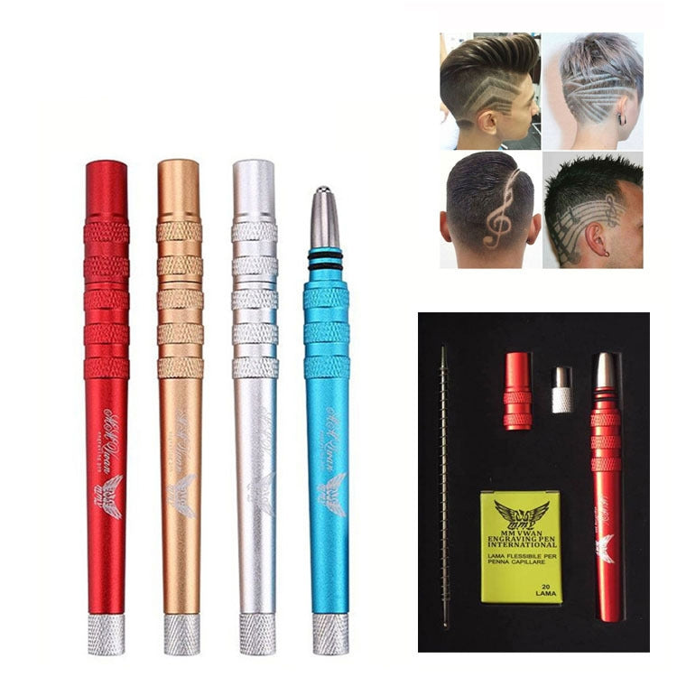 MM VWAN Magic Hairdressing Eyebrow Trimming Engraving Pen Scoring Stainless Steel Razor(Silver)