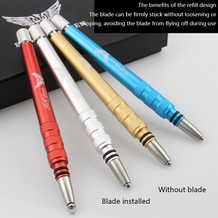 MM VWAN Magic Hairdressing Eyebrow Trimming Engraving Pen Scoring Stainless Steel Razor(Silver)