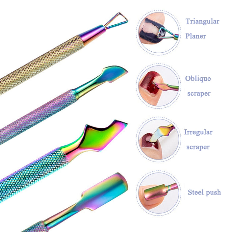 FABIYAN Nail Art Scissors Set Stainless Steel Nail Clippers Dead Skin Scissors Remover Steel Push, Specification: Set 3