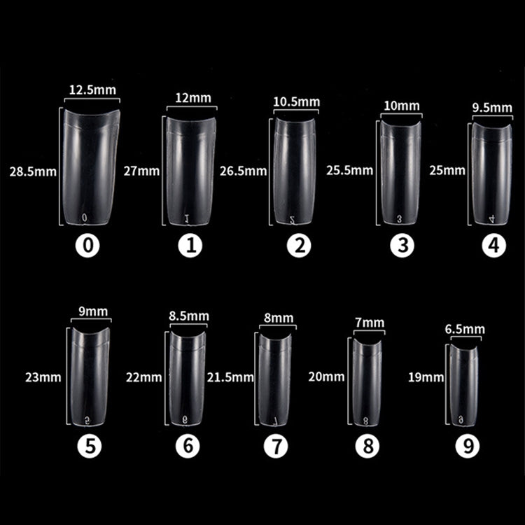 FABIYAN Nail Brush Nail Piece Set Nail Art Polishing Supplies Set, Specification: Transparent Full-sticked Big Set