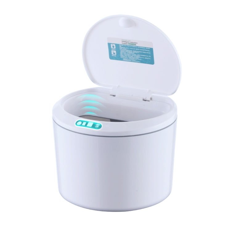 EXPED SMART Desktop Smart Induction Electric Storage Box Car Office Trash Can, Specification: 3L USB Charging (White)