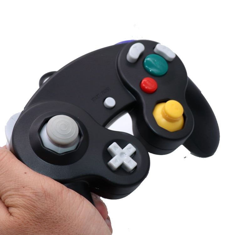 2 PCS Single Point Vibrating Controller Wired Game Controller For Nintendo NGC / Wii, Product color: Black