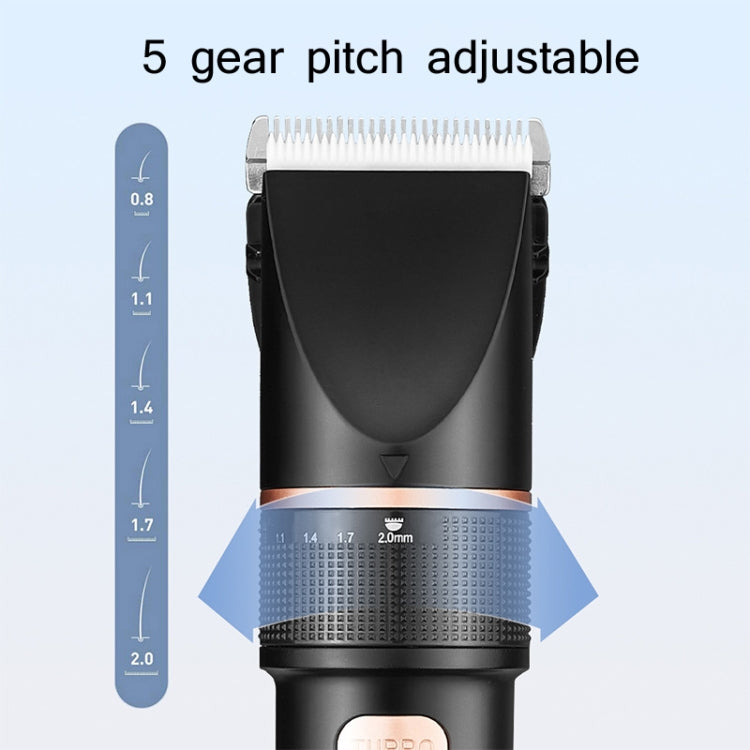 TURBO Men Electric Hair Trimmer LCD Digital Display Hair Clipper