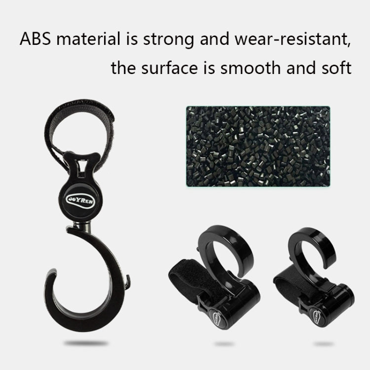JOYREN 2pcs/Set Baby Stroller Non-Slip And Durable Hook(Black)