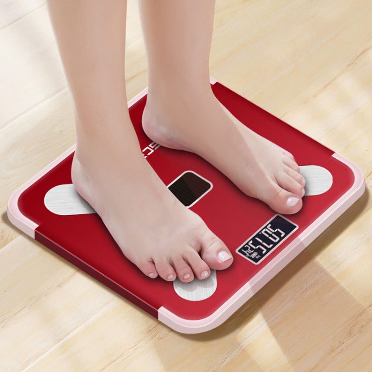 ISCRLE7 Smart Weight Scale Bluetooth Body Fat Measuring Instrument Battery Model(Rose Gold)