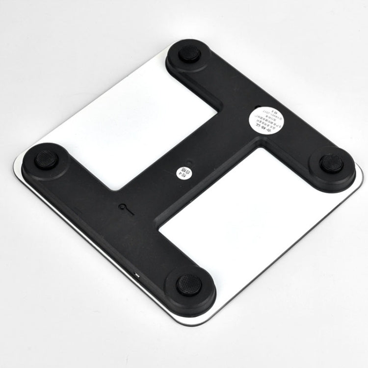 ISCRLE7 Smart Weight Scale Bluetooth Body Fat Measuring Instrument Light Energy Charging(Bright Black)
