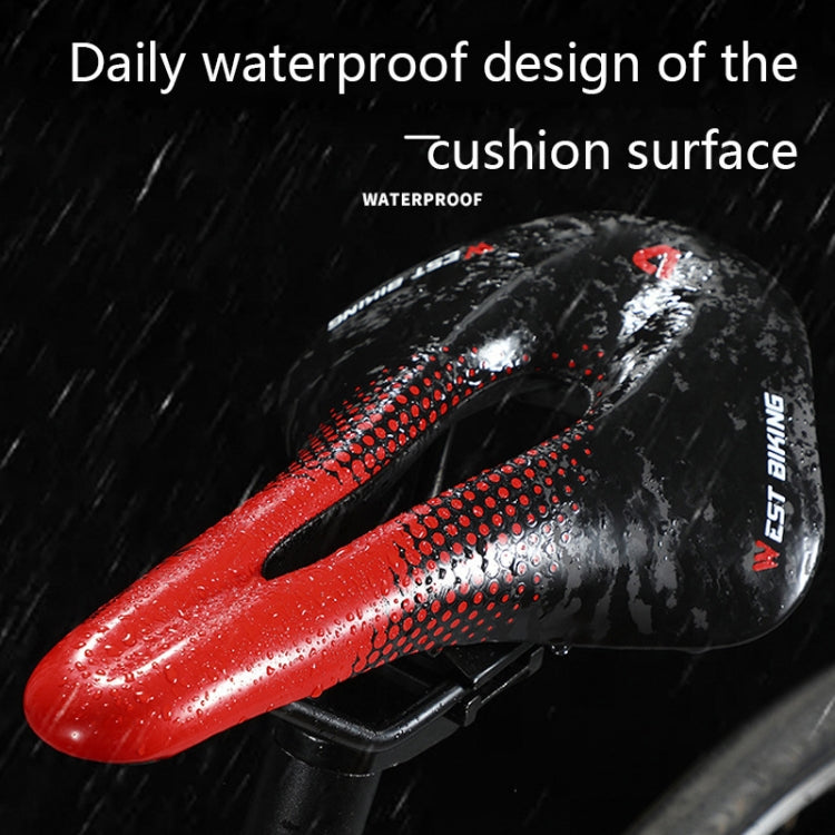 WEST BIKING YP0801117 Bike Cushion Riding Comfort Road Car Mountain Bike Seat Cushion Accessories, Size: Free Size(Black Red)
