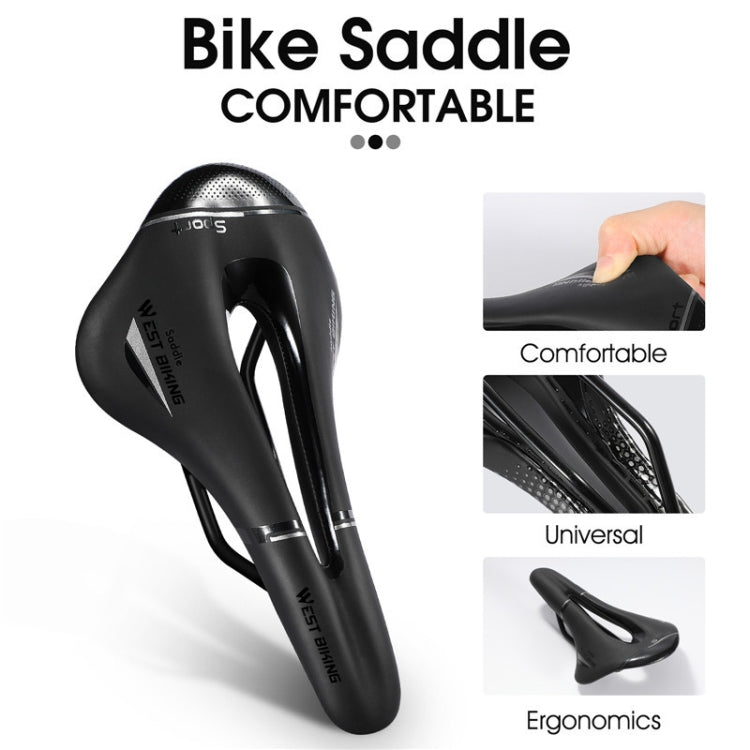 WEST BIKING YP0801117 Bike Cushion Riding Comfort Road Car Mountain Bike Seat Cushion Accessories, Size: Free Size(Black Blue)