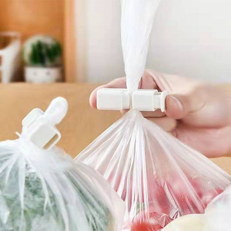 10 PCS Locking Square Clip Fruit And Vegetable Fresh-Keeping Bag Sealing Clip Convenient Press Spring Sealing Clip,Random Color Delivery, Fresh-Keeping Bag Clip