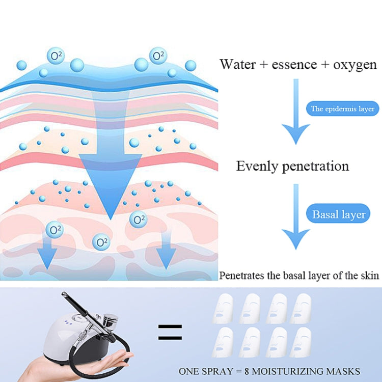 Beemyi BS-103 Beauty Salon High Pressure Oxygen Injection Device Household Handheld Facial Nano Spray Beauty Moisturizing Device, Specification: US Plug(Small Capacity)