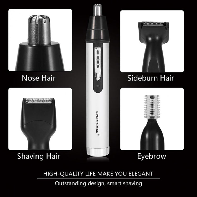 SPORTSMAN SM-418 Electric Mini Shaving Eyebrows Hair Nose Hair Trimmer USB(White)