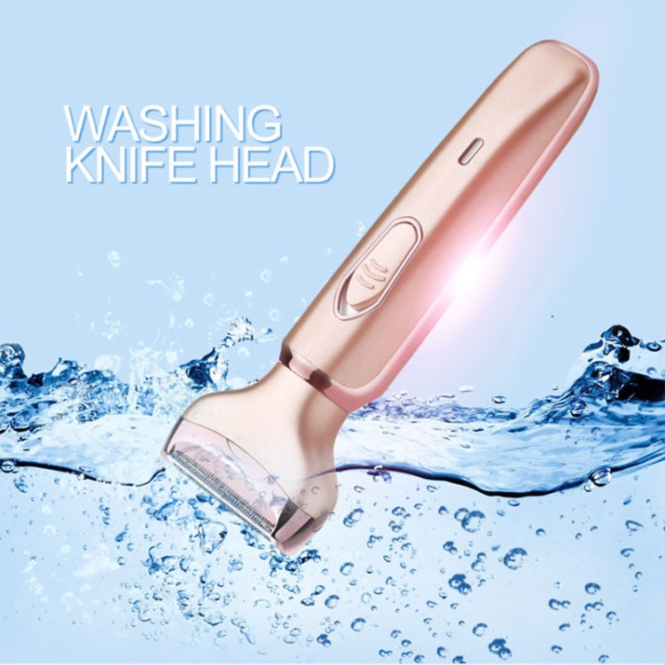 SONAX PRO SN-8977 Ladies Shaver 2 In 1 Washable USB Charging Hair Removal Device(Rose Gold)