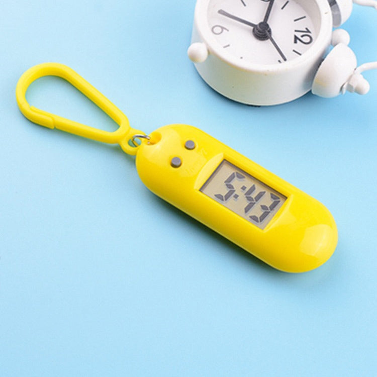 2 PCS Y01 Student Exam Electronic Watch Backpack Hanging Watch with Keychain, Random Color Delivery, Style: Round Sleek, Round Sleek, Triangle