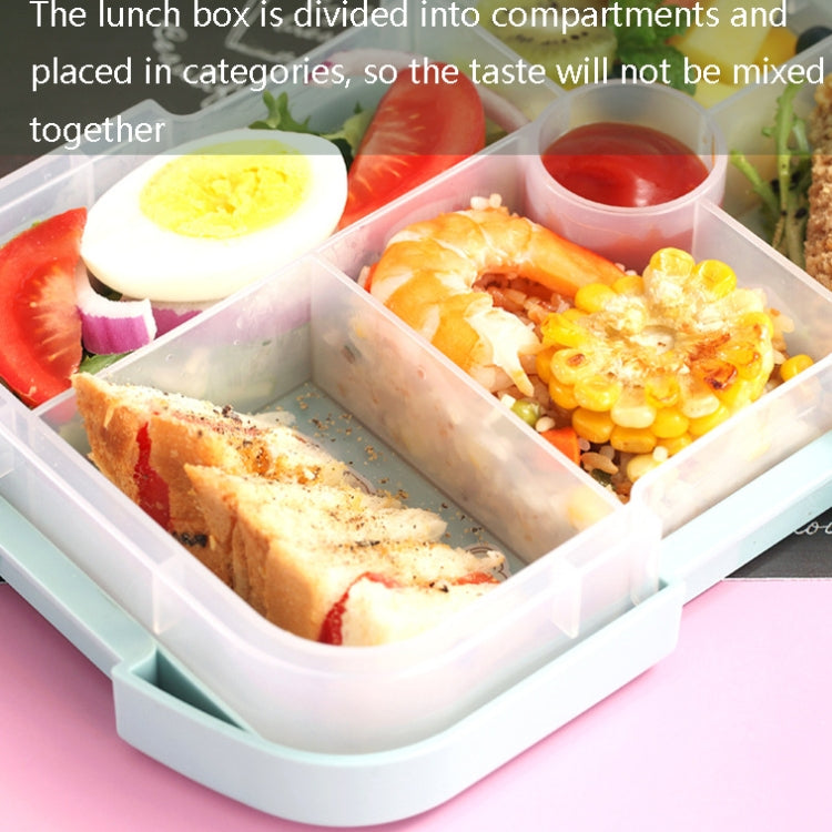 XINGCHENG XC-451 Microwave Student Lunch Box Plastic Compartment Portable Lunch Box(Pink)
