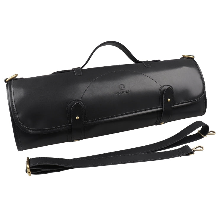 WESSLECO Chef Knife Storage Bag Portable Roll Knife Storage Bag(Black)