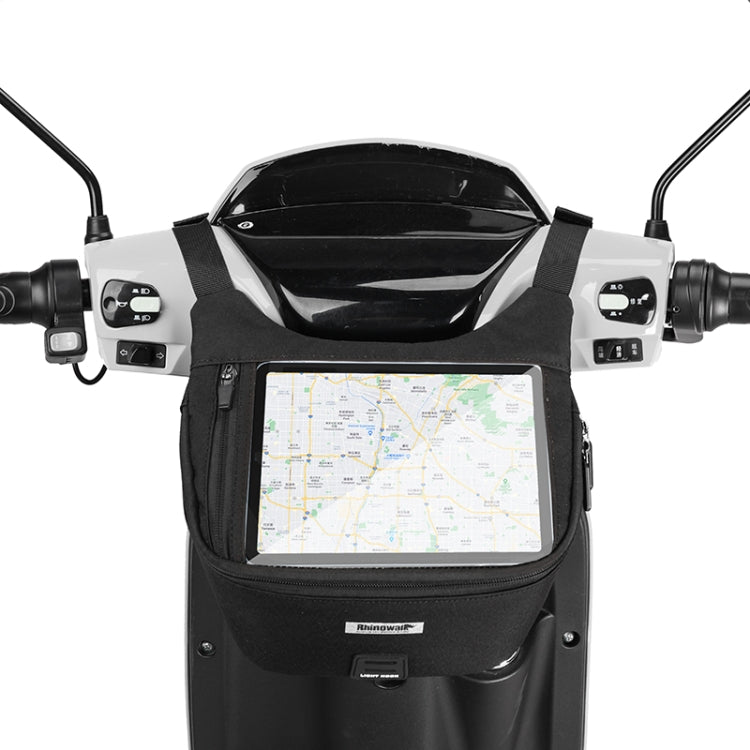 Rhinowalk X21923 Bicycle Front Hanging Bag Multi-Function Bike Waterproof Front Bag(Full Black)