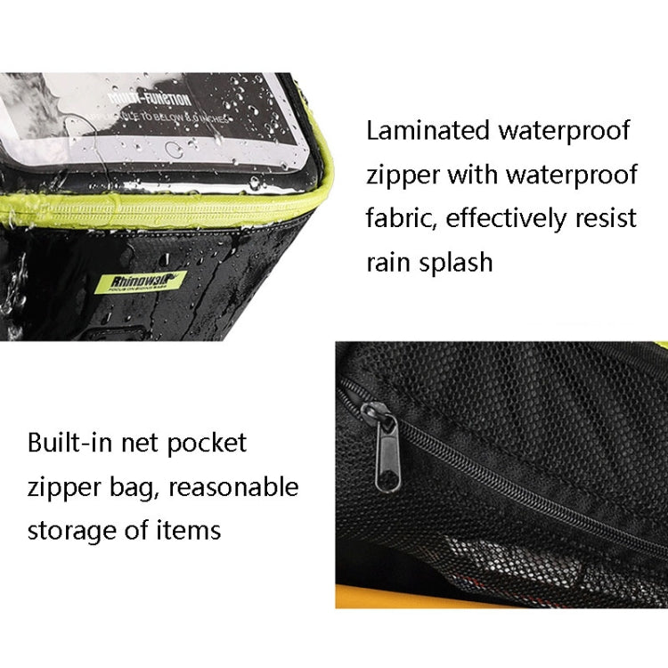 Rhinowalk X21923 Bicycle Front Hanging Bag Multi-Function Bike Waterproof Front Bag(Matte Green)
