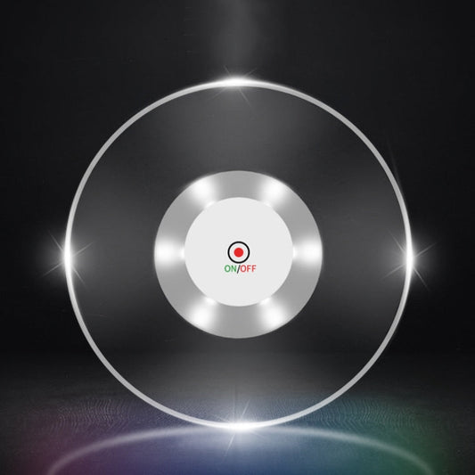 LED Flashing Coaster Bar KTV Cocktail Base Light Luminous Coaster, Round White Light, Round Color Light, Upgrade Anti-slip Round White Light, Upgrade Anti-slip Round Color Light