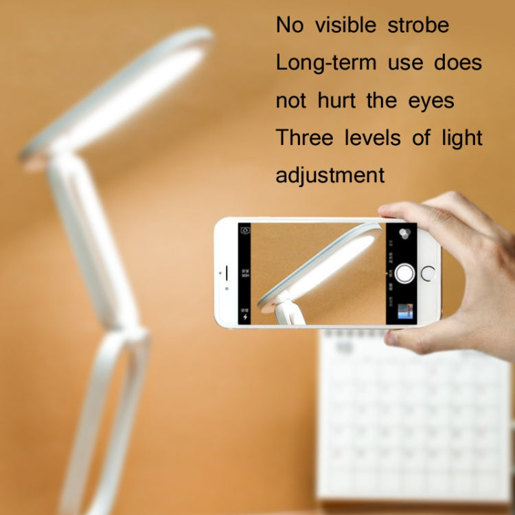 YAGE T125 LED Desk Lamp USB Foldable Reading Eye Light, Colour: Porcelain White