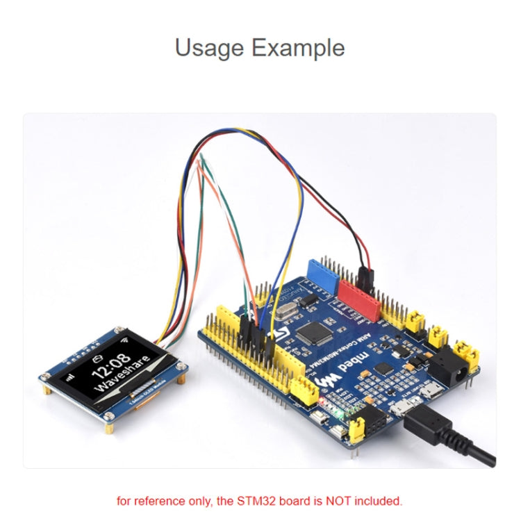 Waveshare 1.54 Inch OLED Display Module, 128×64 Resolution, SPI / I2C Communication(White)