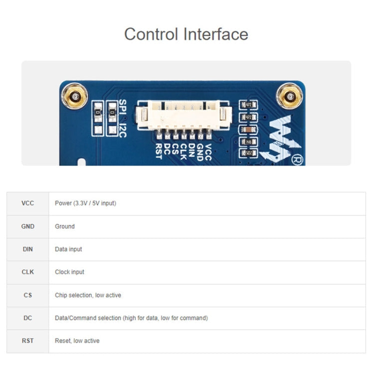 Waveshare 1.54 Inch OLED Display Module, 128×64 Resolution, SPI / I2C Communication(White)