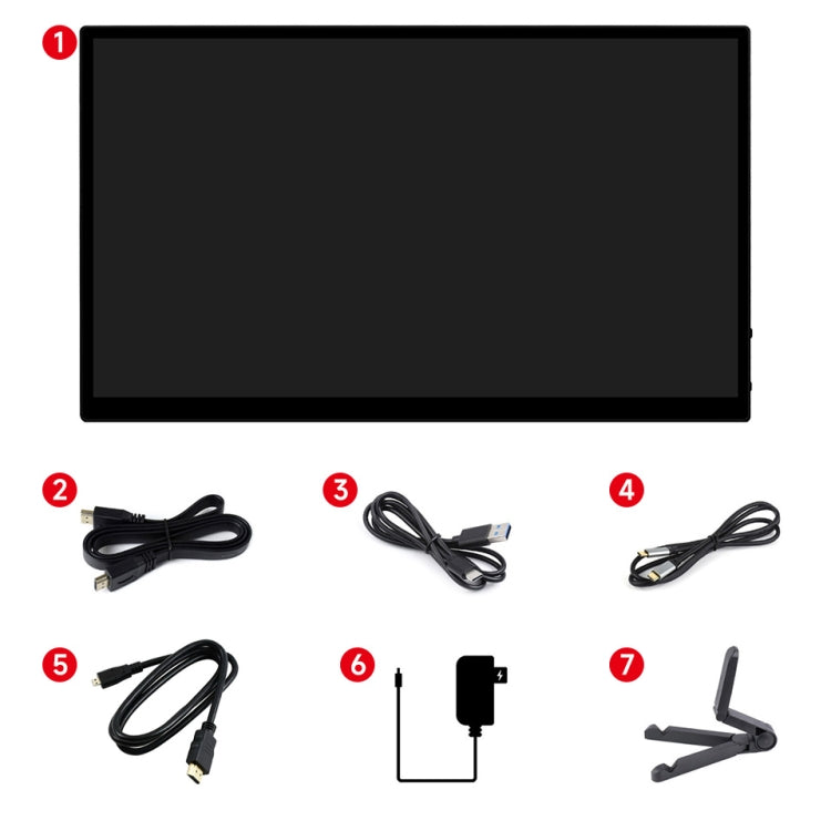 Waveshare 13.3 Inch 2K 2560×1440 HDMI/Type-C Display Interface AMOLED Touch Display(UK Plug)