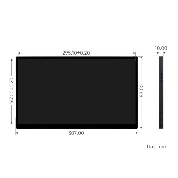 Waveshare 13.3 Inch 2K 2560×1440 HDMI/Type-C Display Interface AMOLED Touch Display(UK Plug)