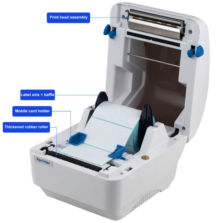 Xprinter XP-320B 80mm Thermal Barcode Supermarket Cashier Label Printer, Spec: USB(UK Plug)