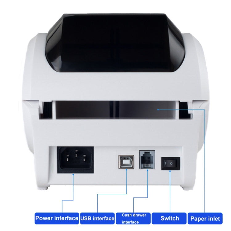 Xprinter XP-320B 80mm Thermal Barcode Supermarket Cashier Label Printer, Spec: USB(UK Plug)