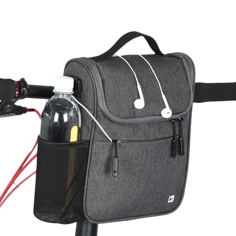 Rhinowalk RK18995 Large-capacity Aluminum Film Insulation Bicycle Head Bag with Rain Cover(Gray)